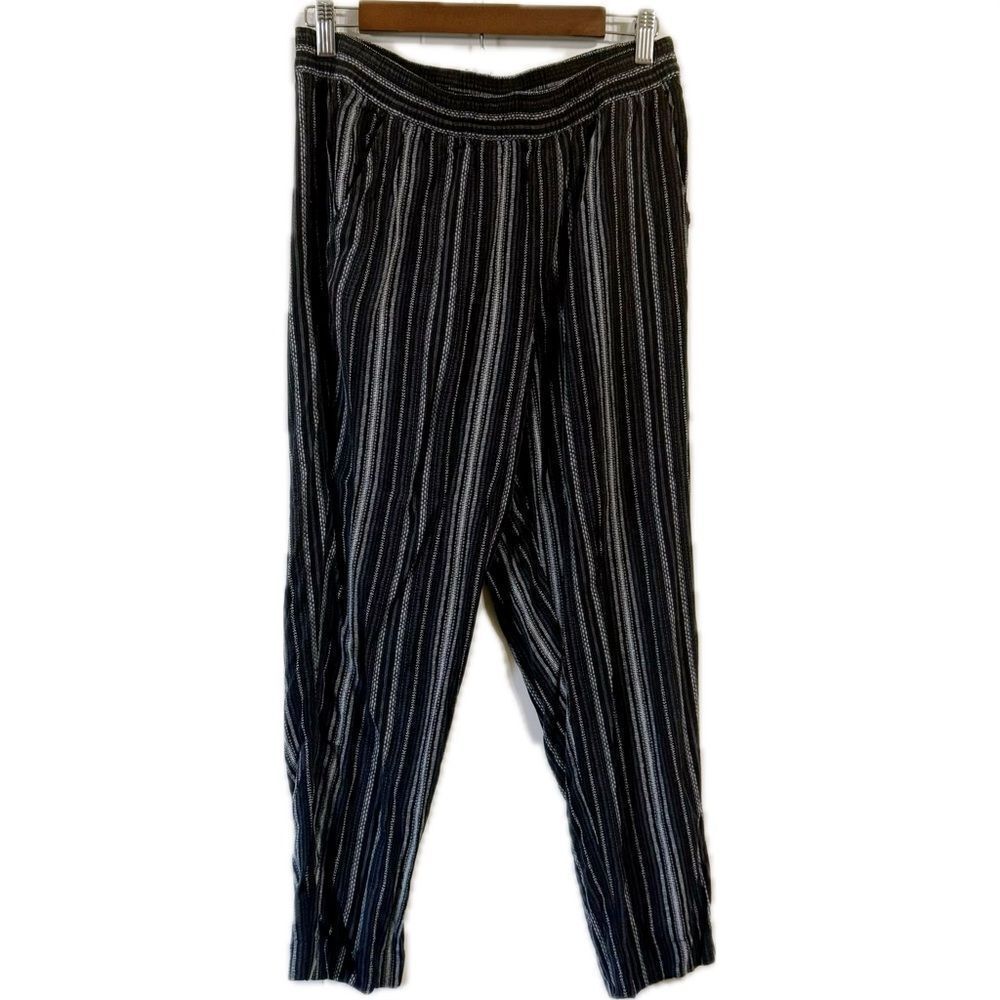 Jessica Simpson Black and‎ White Pinstripe Trousers